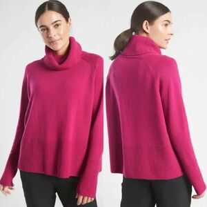 NWT Athleta Wool Cashmere Aspen Turtleneck Sweater, Sm $180 F21